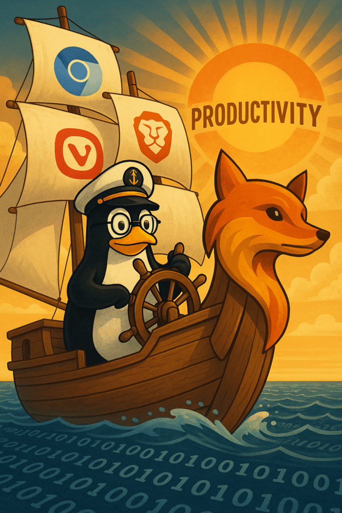 Pinguino navegando