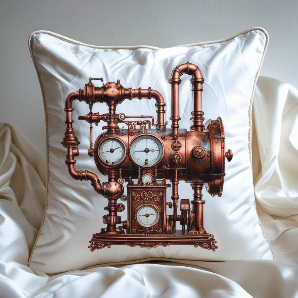 pillow with steam machine design